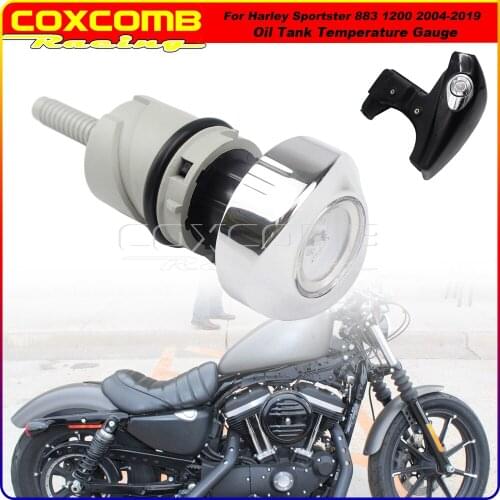 Chrome Custom Oil Dipstick Temperature Guage Gas Tank Cap Plug Dip Stick for Harley XL Sportster 883 1200 XL883 XL1200 XL72 XL48