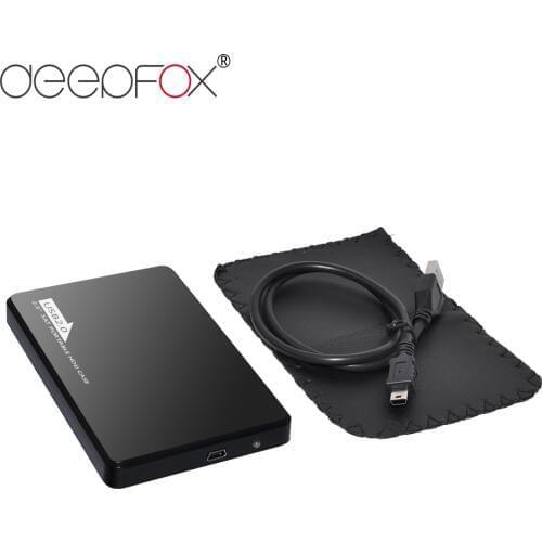 DeepFox USB 2.0 HDD Caddy Enclosure 2.5inch SATA SSD Mobile HDD Cases 2.5 HDD Case For Laptop