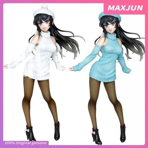 MAXJUN Anime Youth Pig head Juvenile series Figure Sakurajima Mai Sexy sweater PVC Model Toys TAITO Action Figure