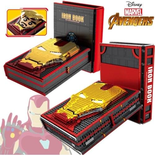 New 2895PCS 52 Figures Marvel Avengers Ironman Spiderman Hero Collection Display Book Building Block Bricks Figures Toy Gift Kid