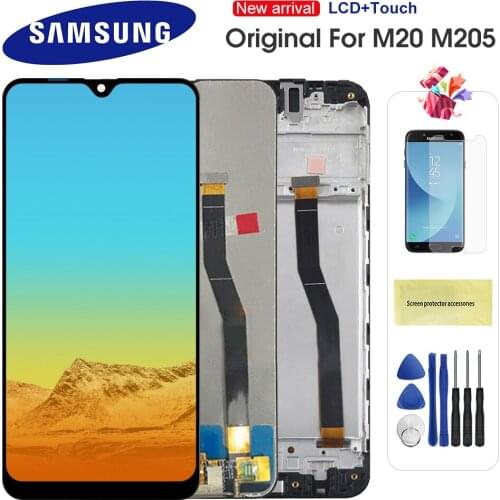 Original 6.3'' LCD For Samsung Galaxy M20 2019 SM-M205 M205F M205G/DS LCD Touch Screen Digitizer Assembly Replacement
