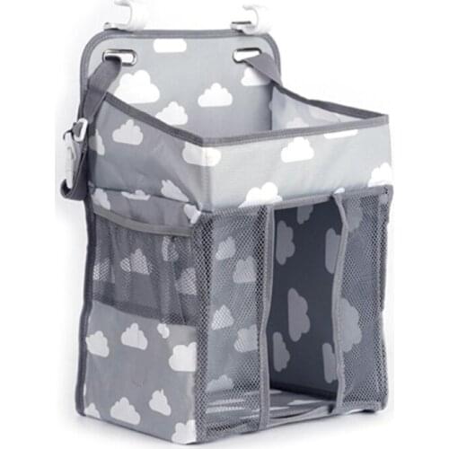Baby Bed Hanging Bag Infant Essential Diaper Storage Pocket Bedside Nursery Crib Organizer