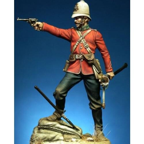 Resin Figure 1/24 75mm ancient warrior stand with base Model Unassambled Unpainted Figure Building Kit