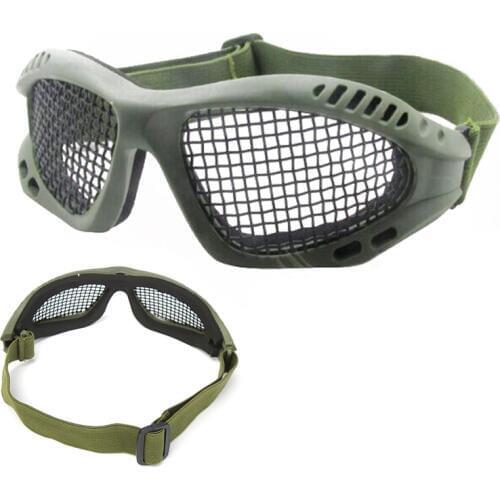 Adjustable Outdoor Tactical Paintball Goggles Steel Wire Mesh Hunting Airsoft Glasses Eye Game Protector Sports Eyeglasses