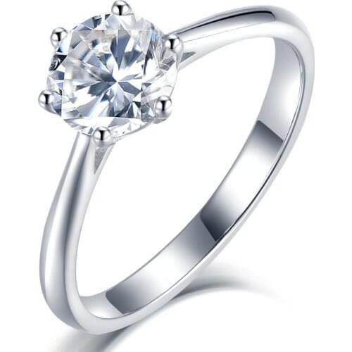 Luxury Women Ring 100% 925 Sterling Silver Ring Noble Moissanite Wedding Rings Jewelry Accessories Gift For Girl Lady Party