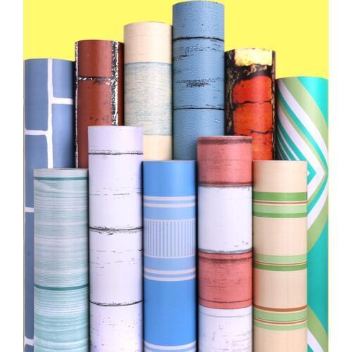 DIY Childrens room cartoon creative simple fashion flower PVC self-adhesive wallpaper bedroom living room furniture renovation