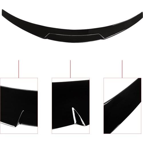 Loyalty for 2008-2013 BMW 1 Series E82 M4 Style Rear Spoiler Wing ABS Gloss Black Car Accessories