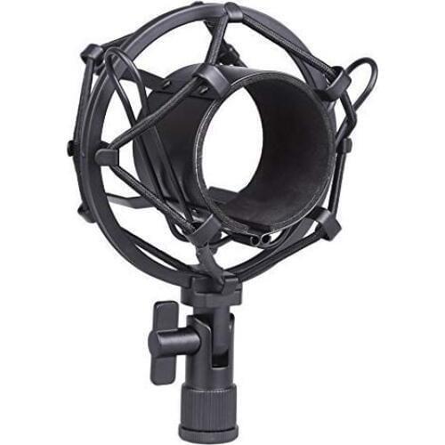 Universal 50MM Microphone Shock Mount for 48MM-54mm Diameter Condenser Mic (Black)