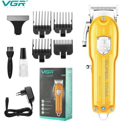 VGR V-117 Electric Hair clipper Rechargeable Waterproof Breard Trimmer Shaver Body Hair Mustache Shaving Trimmer For Men Kids