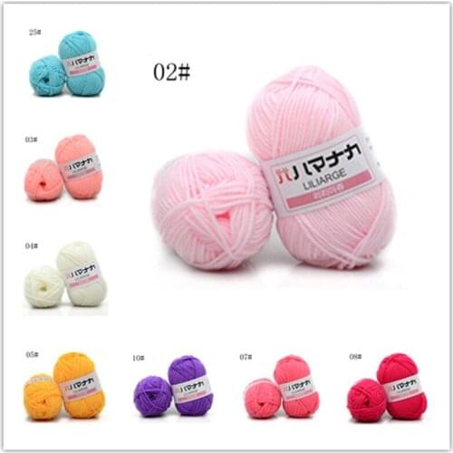 Thread Knitted hand LOT Sweater Wool Knitting Crochet babycare Yarn 4PLY soft 25g Soft Cotton Craft Baby Colorful Knitted