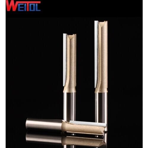 Weitol free shipping 1pcs 1/2 inch shank professional Lengthen straight bits two flutes router bit CNC milling cutter