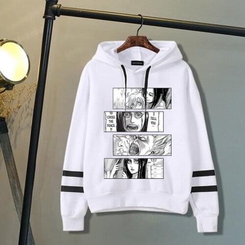 Anime Sexy Attack on Titan Eyes Hoodies Women Hoodies Long Sleeve Streetwear Harajuku Sweatshirt Women Oversized Kawaii Clothes
