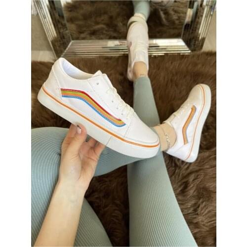 ELSESHOES Women White Sneaker