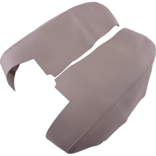 1Pair Car Beige Synthetic Leather Front Door Panel Armrest Cover Skin Fit For Honda Ridgeline 2010-2014 2009 2008 2007 2006