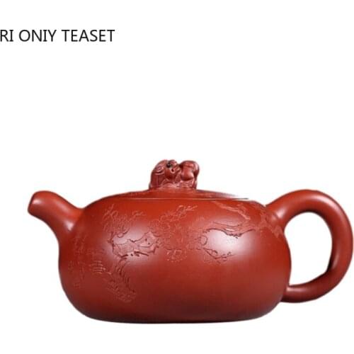 220ml Boutique Yixing Purple Clay Teapots Raw Ore Dahongpao Xishi Tea Pot Home Ball Hole Filtration Kettle Zisha Tea Set Gifts