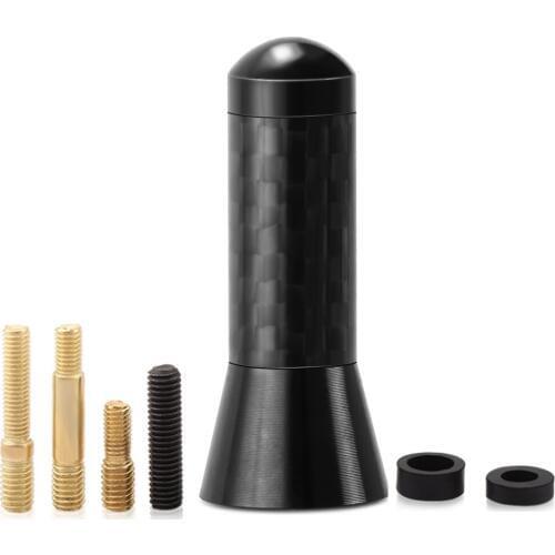 3.5cm Carbon Fiber Short Car Antenna For Kia Sportage R Rio K2 K3 Ceed SW Cee'd GT Carens Rondo Soul Picanto Sorento Mohave