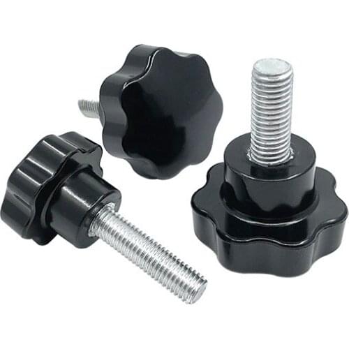 5PCS/LOT Thread M10x25/30/35/40/45/50/60mm Bakelite Head Dia.50mm Lathe Star Handles Clamping Knob