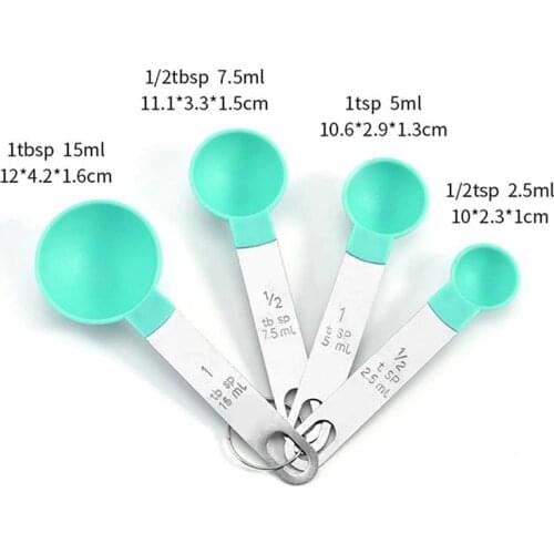 8PCS Multi Purpose Measuring Cups and Spoons Set Steel Kitchen Measuring Tool Coffee Sugar Measuring Spoon Kitchen Coxeer
