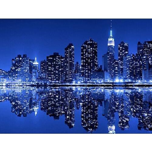 A7229 landscape night view cross stitch Oil painting girl 11/ 14ct /16/28/27CT cloth cotton thread embroidery DIY handmade