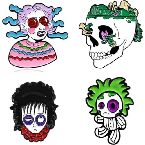 Avatar Pins Enamel Brooches Badges For Women Skull Brooch Anime Badges Pin For Backpack Metal Brooches Enamel Badges Gothic Pins