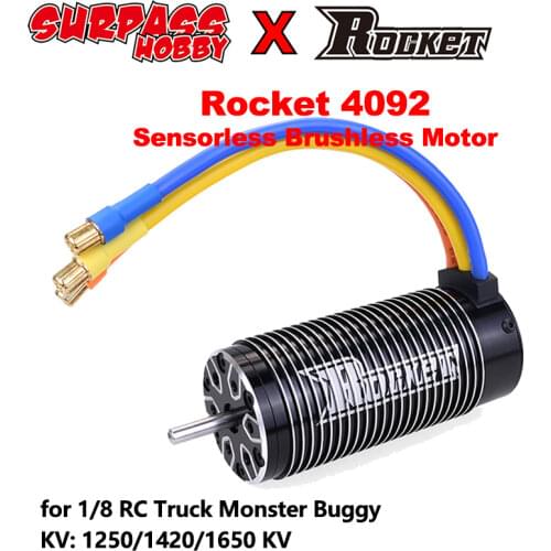 Surpass Hobby Rocket 4092 Brushless Motor 1250/1420/1650KV for RC Traction Hobby Axial 1/8 TRAXXAS TRX4 HPI RC Car Truck Tamiya