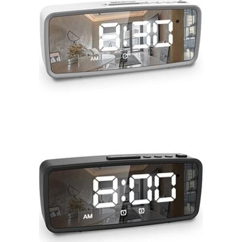 Digital Alarm Clock for Bedroom, Bedside Clocks Large Display with Dual Alarm, Dimmable LED Display