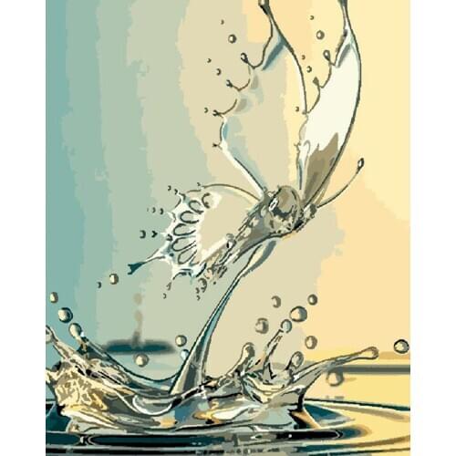 GATYZTORY Framed Butterfly Animal Painting By Numbers 40x50cm Hand Painted Oil Paint By Number Acrylic Draw On Canvas Photo