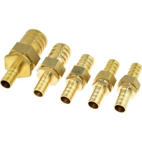 Brass Copper 14mm Hose Barb to 16mm 19mm 25mm OD Hose Gas Coupler Connector Raccord Barb Reducer Pipe Fitting Air Tube Adapter