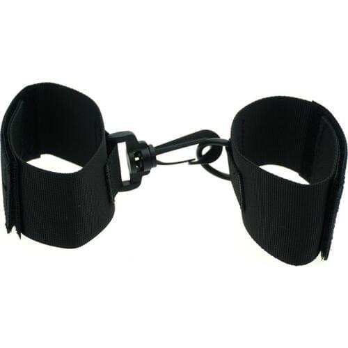 A Set Top Quality Nylon Hand Cuffs Black Handcuff Bondage Restraint Sex Toys For Couples Adult Game