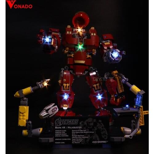 Led Light Set for 76105 07101 The Iron Man Hulkbuster Set Building Blocks Bricks Toys(only LED Light)P105