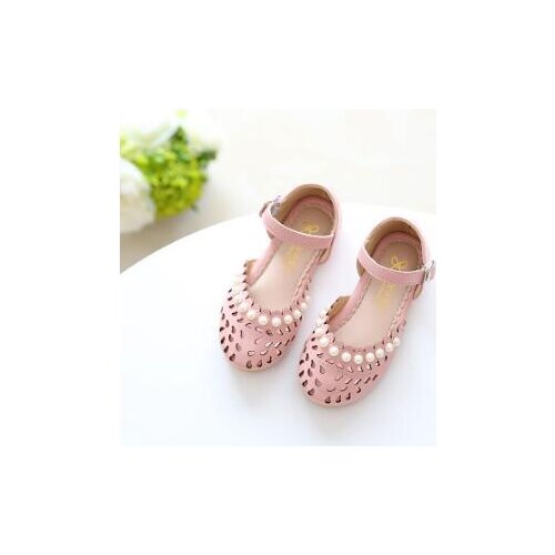 Hot New Arrival Summer Cool Baby Girls Sandals Shoes Skidproof Toddlers Infant Children Kids Flower Shoes PU Leather Size 21-30