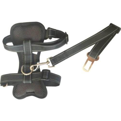 New Adjustable Pet Dog Puppy Harnesses Seat Belt Lead Restraint Strap Vest Walking Lead Leash For Puppy Dogs Collar Polyester