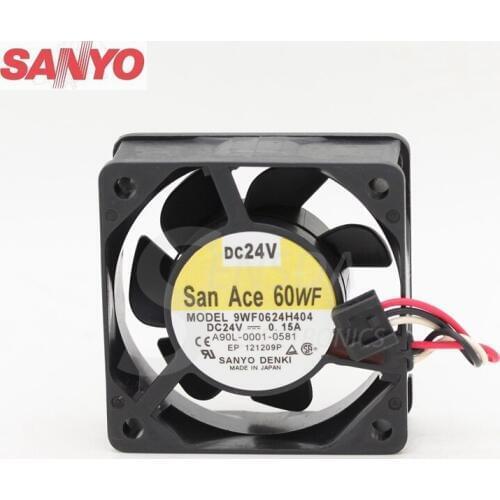 For Sanyo 9WF0624H404 6025 24V 0.15A waterproof axial cooling fan