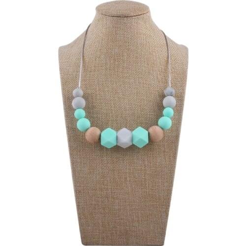 1Pcs Silicone Beads Soft Silicone Baby Teething Chain Newborn Nursing Teether Necklace