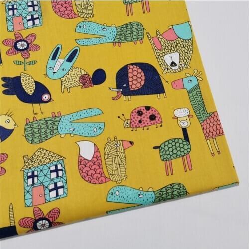 Printed Graffiti Style 100% Cotton Fabric, DIY Bedding Textile Fabric,Sewing Quilting Fat Quarters Material For Baby&Child