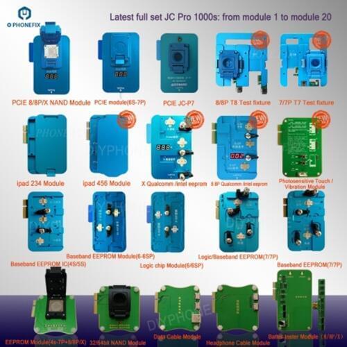 JC Pro1000S NAND Programmer PCIE NAND Test Device HDD SN Read Tool Battery Data Line Headset Tester for iPhone iPad Error Repair