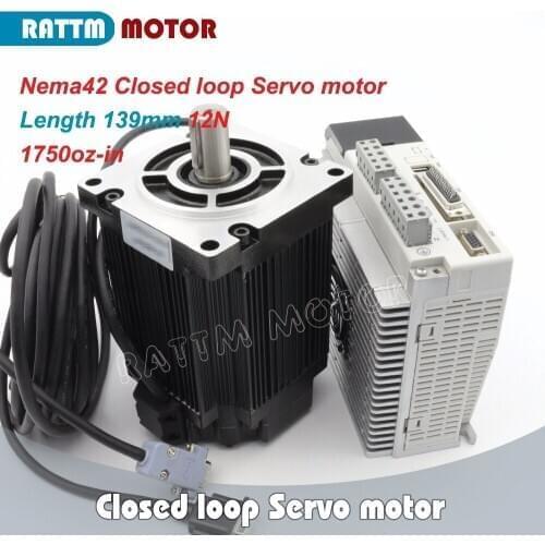 Nema42 Closed loop Servo motor 12N.m 1750oz-in 3-Phase 110 Hybrid stepper motor & 3HS Step-servo Driver CNC Controller