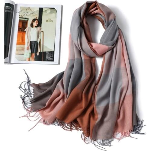 2020 Hot Autumn Winter Female Wool Scarf Women Cashmere Scarves Wide Long Shawl Wrap Blanket Warm Tippet Scarves wholesale