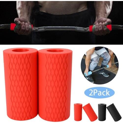1 Pair Silicone Barbell Grips Home Gym Arm Fitness Dumbbell Wrap for Weight Lightweight Small Anti-slip Reduce Wrist Pressure