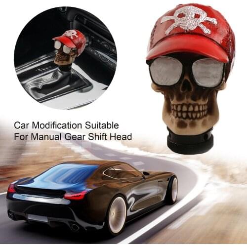 Universal Manual Gear Shift Knob Shifter Lever Knob Manual Gear Shift Head Skull Head Gear Lever Modification Car Accessories