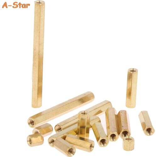 NEW M3 Hex Nut Spacing Screw Female Brass Threaded Pillar PCB Motherboard Standoff Spacer 5-50MM 10PCS