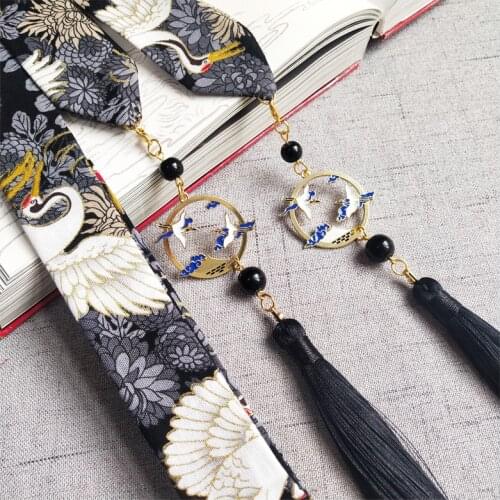 Vintage Ancient China wuxia hanfu black man woman black crane Headband girl Hair ribbons accessories Headwear