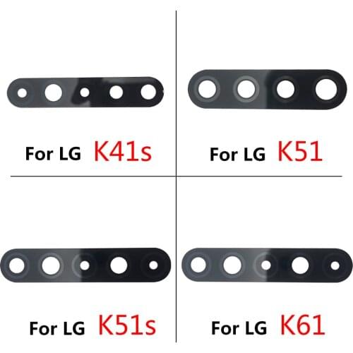 New For LG K41S K42 K51 k51S K61 K62 Plus Back Rear Camera Lens Glass Repair Parts