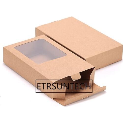 100pcs Small Gift Bag With Handles Craft Package Paper Gift Box For Tea Birthday Decoration Event Party Supply