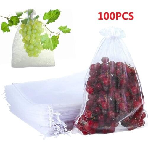 30/50Pcs Garden Grapes Production Bags Apples Fruit Protection Netting Bag Agricultural Pest Control Anti-Bird Mesh Pouch