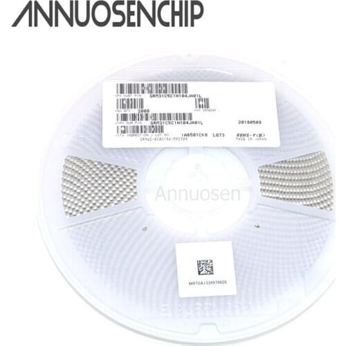 2000pcs/lot GRM31C5C1H104JA01L 1206 104J 100nF 5% 50V NPO/COG new and original