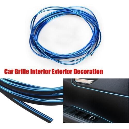 5M Car Truck Interior Exterior Decoration Moulding Styling Trim PVC Seal Protection Goods For Door Edge Dashboard Instrument Van