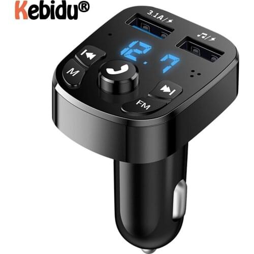 Car FM Transmitter Hands-free Wireless Bluetooth MP3 Charger Dual Equipped Player Bluetooth LED Display Dual USB Car Charger