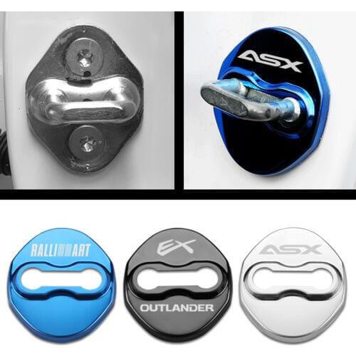 Door Lock Decoration Protection Cover emblem case for Mitsubishi asx lancer outlander pajero EVO accessories car-styling