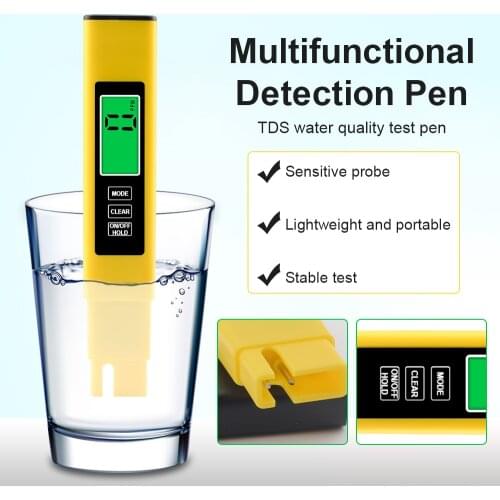3-in-1 Digital PH EC TDS Meter Tester Temperature Pen Water Purity PPM Filter Hydroponic for Aquarium Pool Water Quality Monitor
